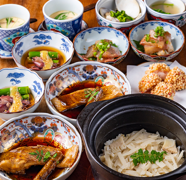 取分け不要！小皿で旬もの銘々コース5,500円(税込) 