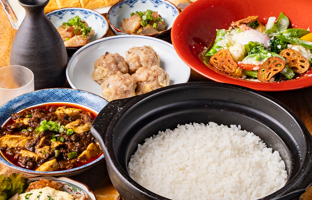 炊きたてお米とこだわり料理と純米酒