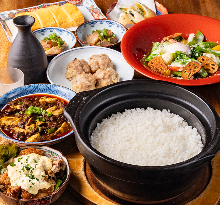 炊きたてお米とこだわり料理と純米酒
